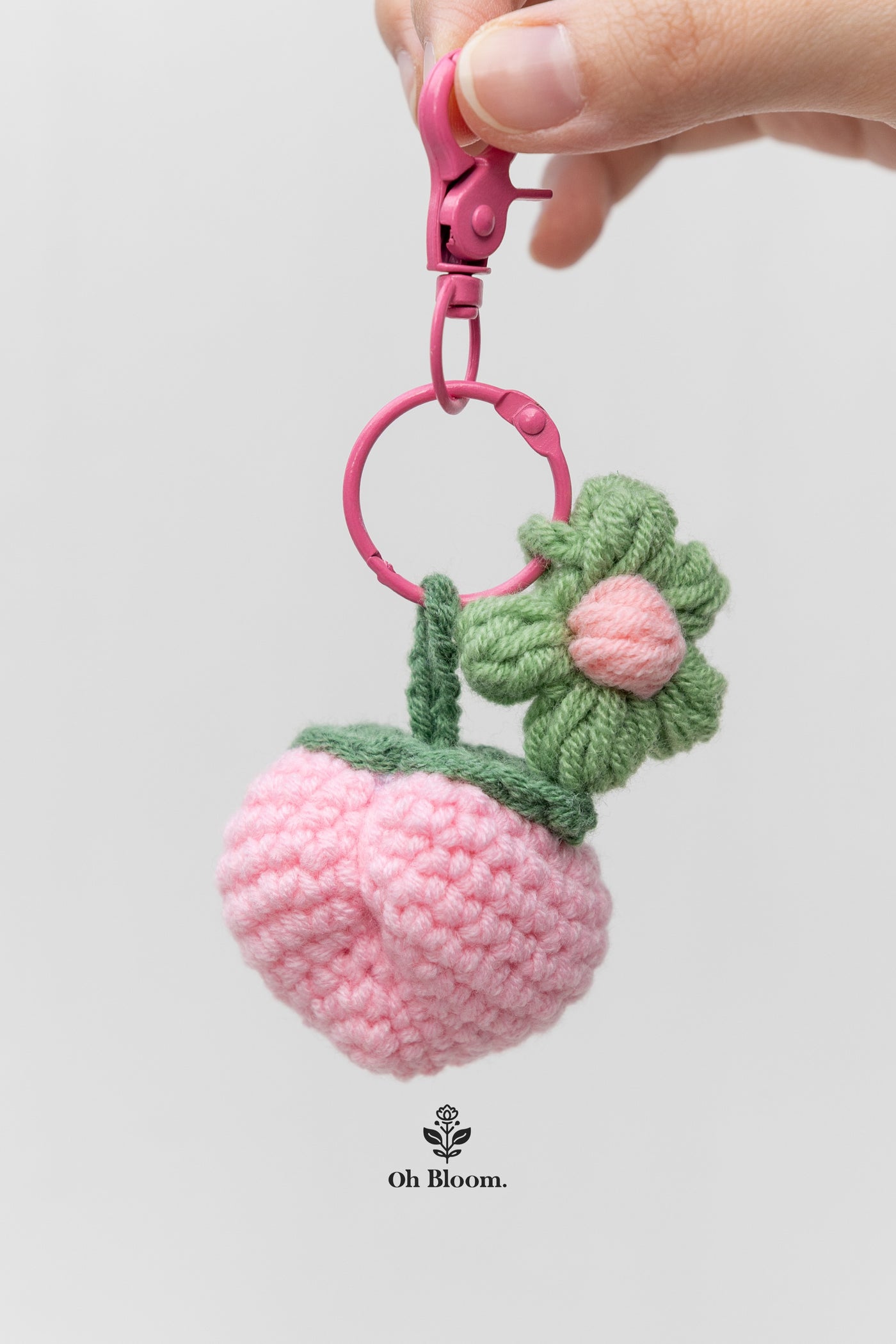 Peach Keychain