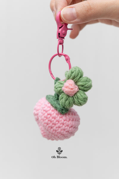 Peach Keychain